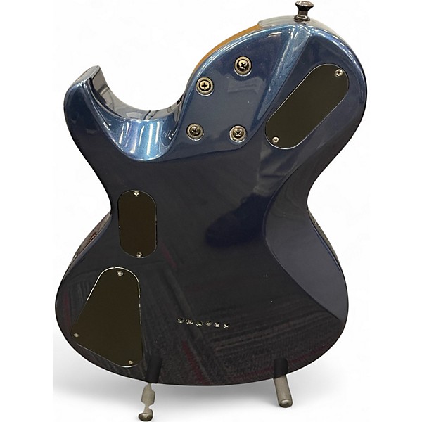 Used Shecter Damien Solo Elite Metallic Blue Solid Body Electric Guitar