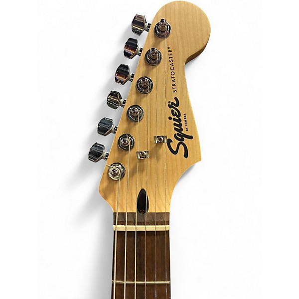 Used Squier AFFINITY STRATOCASTER HSS 2 Tone Sunburst Solid Body Electric Guitar