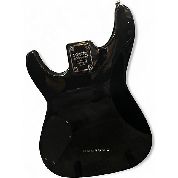 Used Schecter Guitar Research Omen Extreme 7 See Thru Black Solid Body Electric Guitar