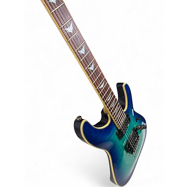 Used Schecter Guitar Research Omen Extreme 6 Blue Solid Body Electric Guitar