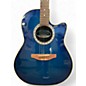 Used Ovation Balladeer Blue Acoustic Electric Guitar