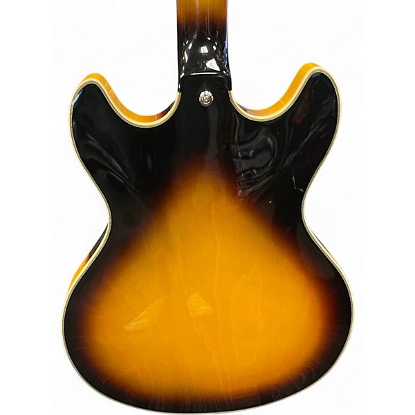 Used D'Angelico Premier Series DC Vintage Sunburst Hollow Body Electric Guitar
