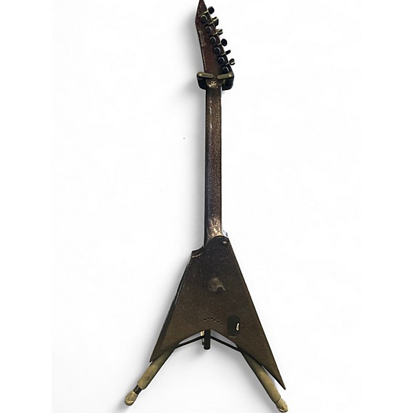 Used ESP LTD Kirk Hammett KH-V Black Sparkle Solid Body Electric Guitar