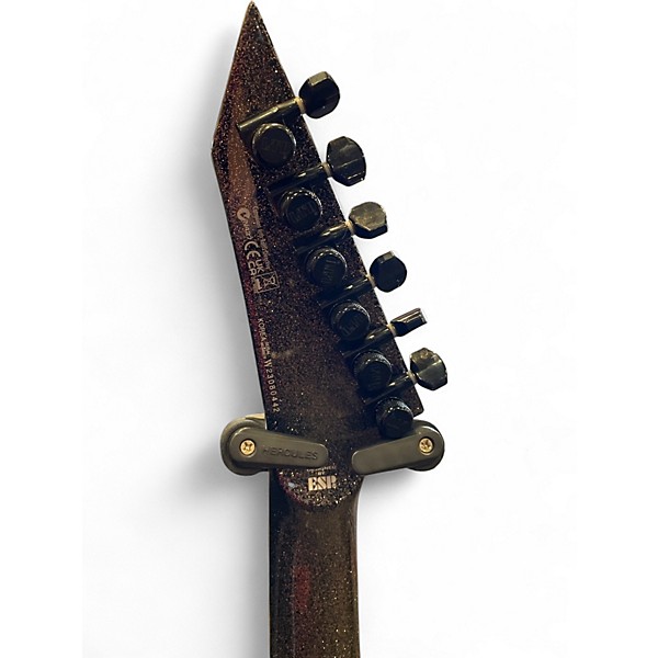 Used ESP LTD Kirk Hammett KH-V Black Sparkle Solid Body Electric Guitar