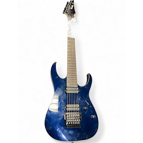 Used Ibanez RG2027XL PRESTIGE DARK TIDE BLUE Solid Body Electric Guitar