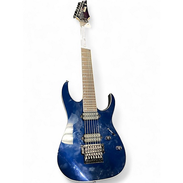 Used Ibanez RG2027XL PRESTIGE DARK TIDE BLUE Solid Body Electric Guitar
