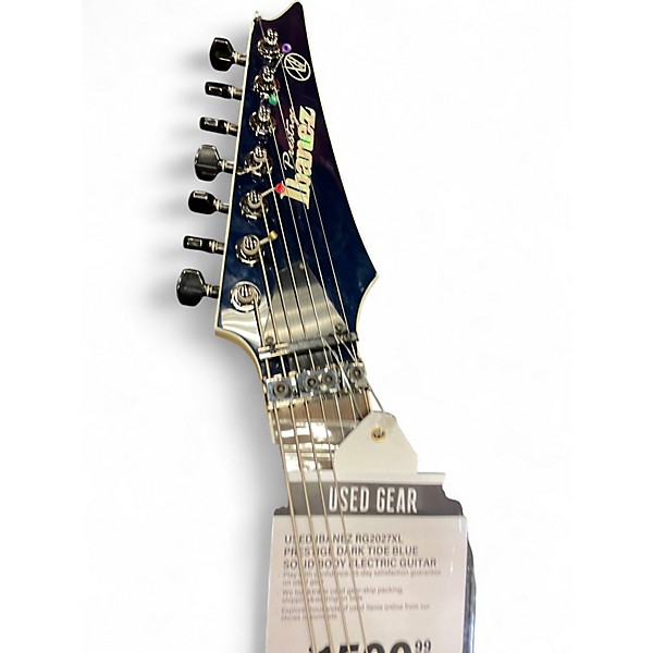 Used Ibanez RG2027XL PRESTIGE DARK TIDE BLUE Solid Body Electric Guitar