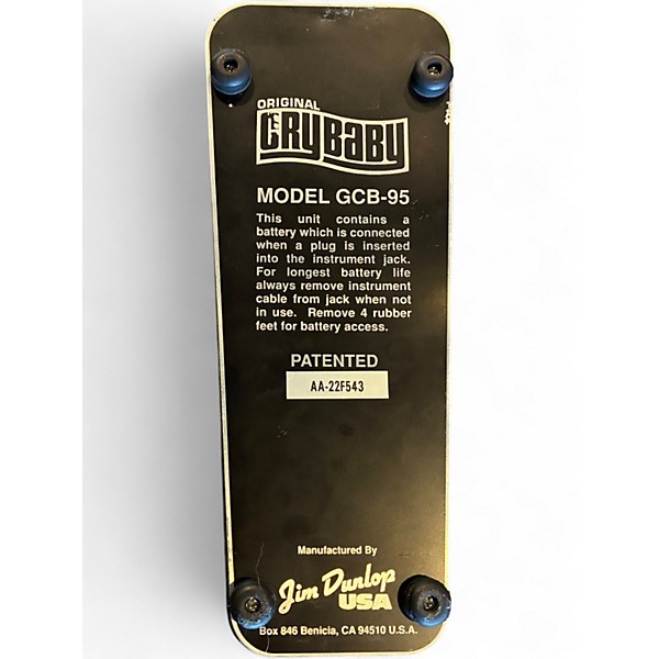 Used Dunlop GCB95 Original Crybaby Wah Effect Pedal