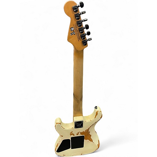 Used Charvel Pro-Mod Relic Series SD1 HH FFR PF White Solid Body Electric Guitar