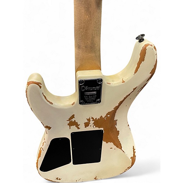 Used Charvel Pro-Mod Relic Series SD1 HH FFR PF White Solid Body Electric Guitar