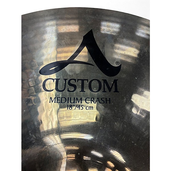 Used Zildjian 18in A Custom Medium Crash Cymbal
