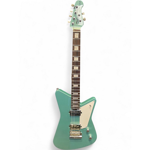 Used Sterling by Music Man Mariposa Turquoise Solid Body Electric Guitar