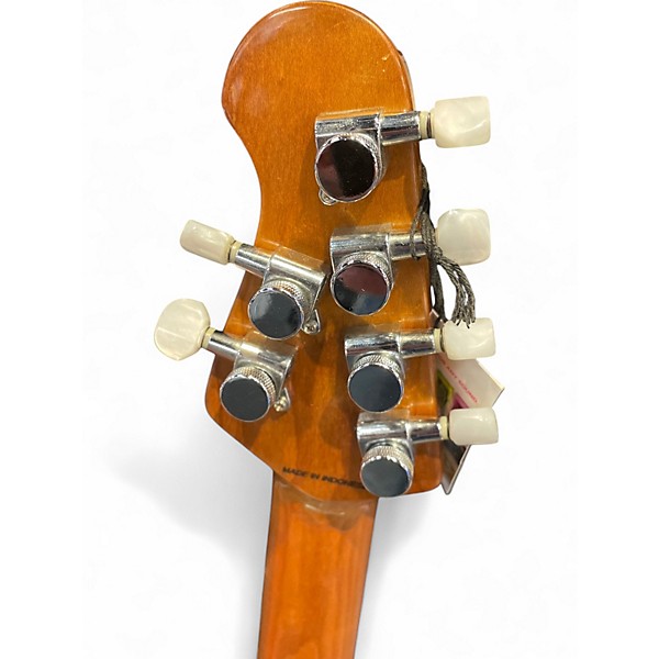 Used Sterling by Music Man Mariposa Turquoise Solid Body Electric Guitar