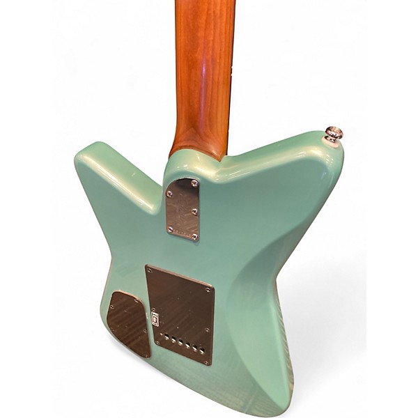 Used Sterling by Music Man Mariposa Turquoise Solid Body Electric Guitar