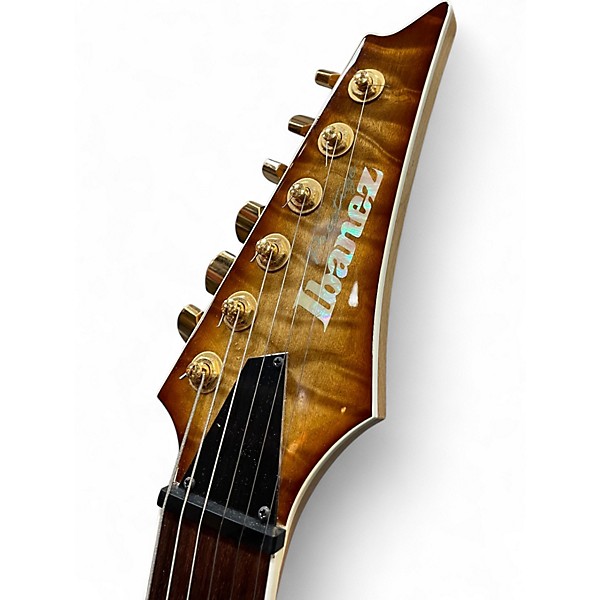 Used Ibanez S5521Q Prestige Series Amber Solid Body Electric Guitar