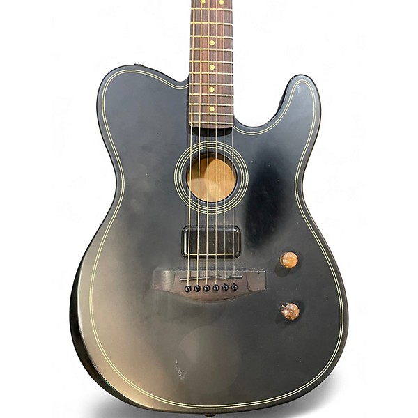 Used Fender ACOUSTASONIC TELECASTER STANDARD Black Acoustic Electric Guitar