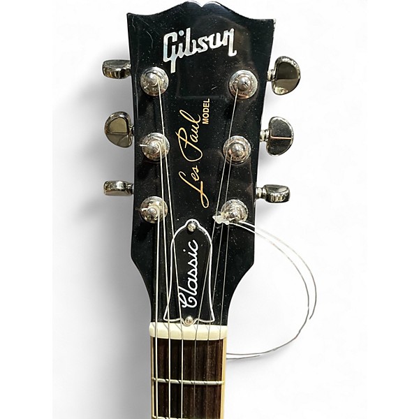 Used Gibson Les Paul Classic Black Solid Body Electric Guitar
