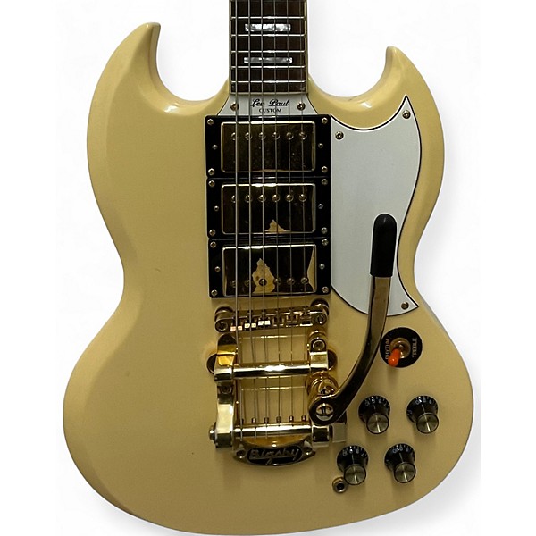 Used Epiphone Les Paul Custom Vintage Yellow Solid Body Electric Guitar