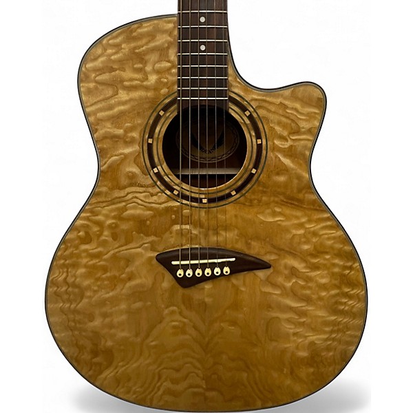 Used Dean EQAGN Exotica Ash Natural Acoustic Electric Guitar