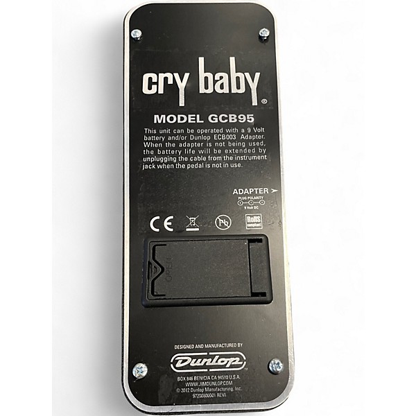Used Dunlop GCB95 Original Crybaby Wah Effect Pedal