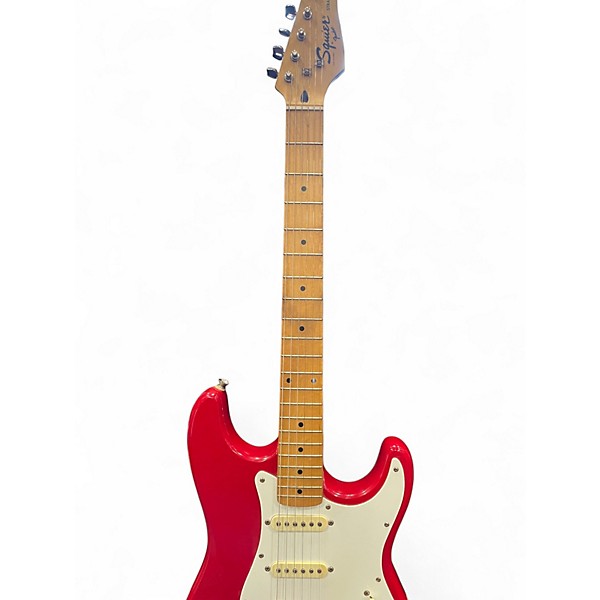 Used Squier 90'S BULLET STRATOCASTER MADE IN KOREA RED Solid Body Electric Guitar