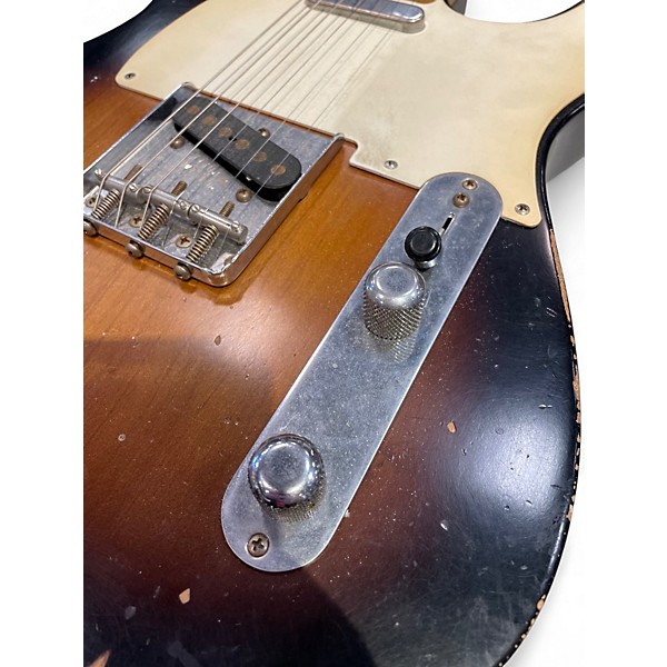 Used Fender Road Worn 1950S Telecaster 2 Tone Sunburst Solid Body Electric Guitar