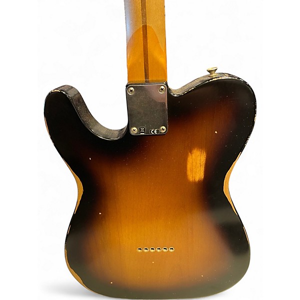 Used Fender Road Worn 1950S Telecaster 2 Tone Sunburst Solid Body Electric Guitar