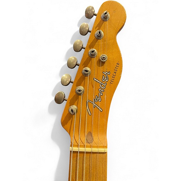 Used Fender Road Worn 1950S Telecaster 2 Tone Sunburst Solid Body Electric Guitar