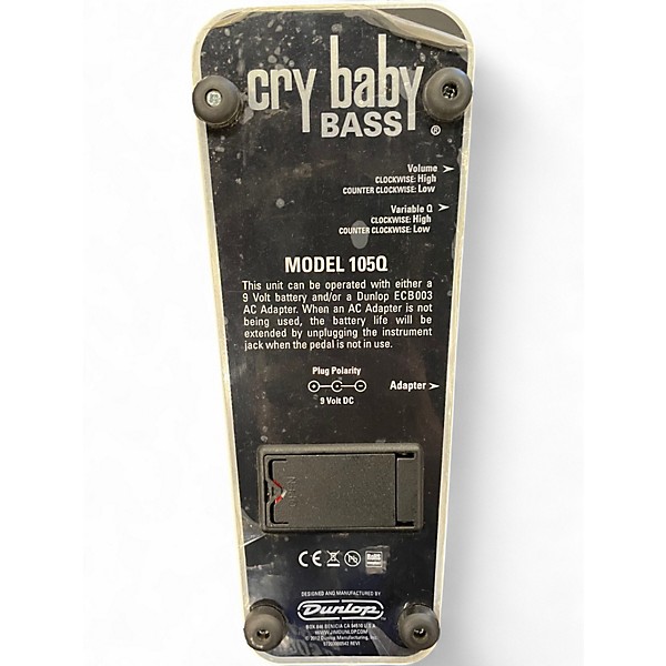 Used Dunlop 105Q Cry Baby Bass Wah Bass Effect Pedal