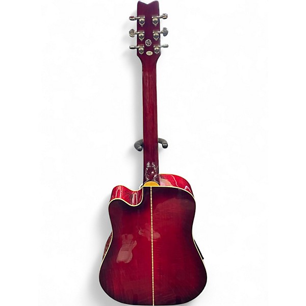 Used Washburn D-17CE Wine Red Acoustic Electric Guitar