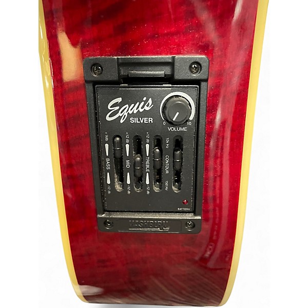 Used Washburn D-17CE Wine Red Acoustic Electric Guitar