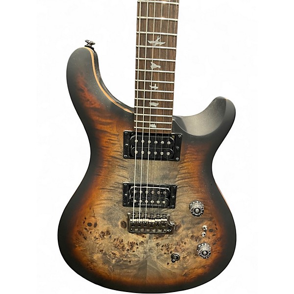 Used PRS SE CUSTOM 24-08 EXOTIC POPLAR BURL Solid Body Electric Guitar