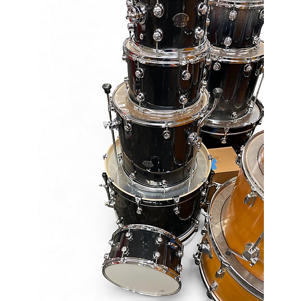 Used Natal Drums 4 Piece ARCADIA BLACK SPARKLE Drum Kit
