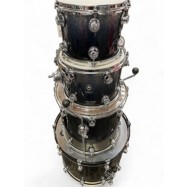 Used Natal Drums 4 Piece FUSION BLACK SPARKLE Drum Kit