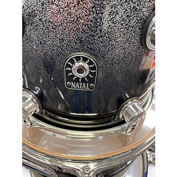 Used Natal Drums 4 Piece FUSION BLACK SPARKLE Drum Kit