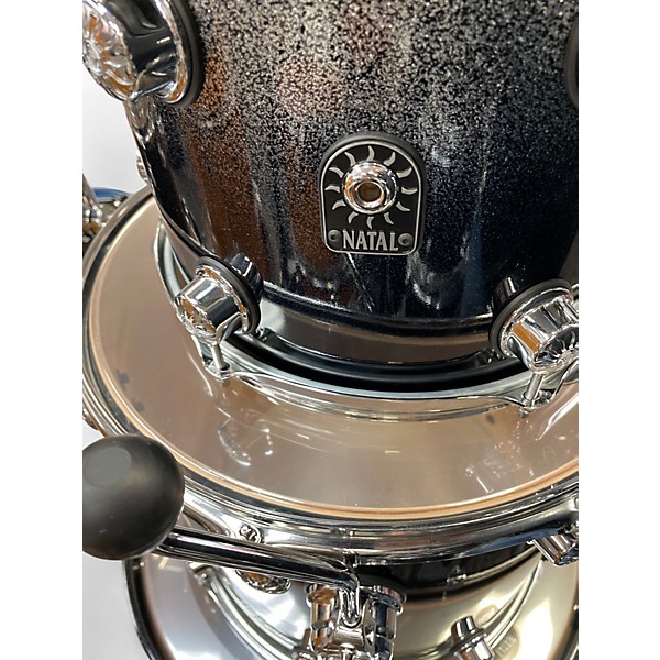 Used Natal Drums 4 Piece FUSION BLACK SPARKLE Drum Kit