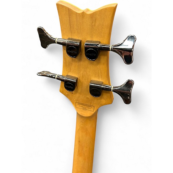 Used Schecter Guitar Research Stiletto Extreme 4 String Trans Red Electric Bass Guitar