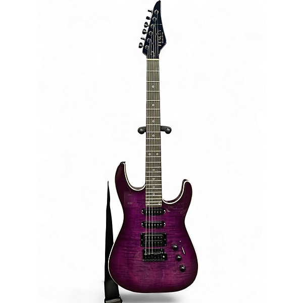 Used Fesley Deluxe S 3 Purple Burst Solid Body Electric Guitar