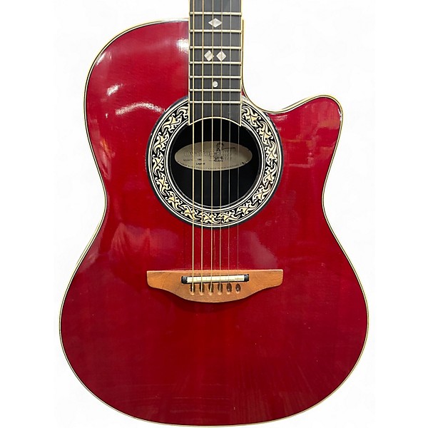 Used Ovation 1867 Legend Wine Red Acoustic Electric Guitar