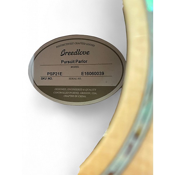 Used Breedlove PURSUIT PARLOR Natural Acoustic Electric Guitar