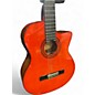 Used Washburn C5ce-a Trans Orange Classical Acoustic Electric Guitar