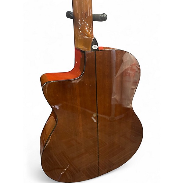 Used Washburn C5ce-a Trans Orange Classical Acoustic Electric Guitar