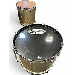 Used Squier 4 Piece Drum Kit Antique Gold Drum Kit