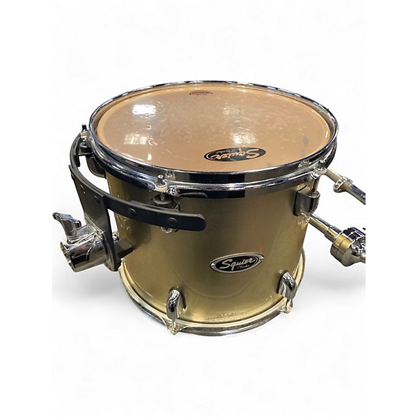 Used Squier 4 Piece Drum Kit Antique Gold Drum Kit
