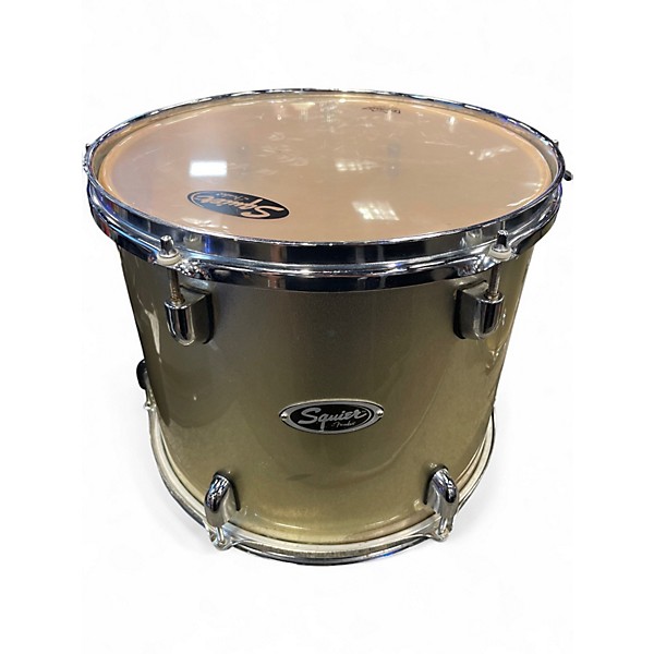 Used Squier 4 Piece Drum Kit Antique Gold Drum Kit