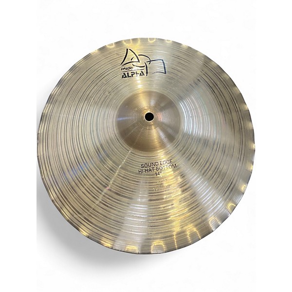 Used Paiste 14in Alpha Sound Edge Hi Hat Pair Cymbal