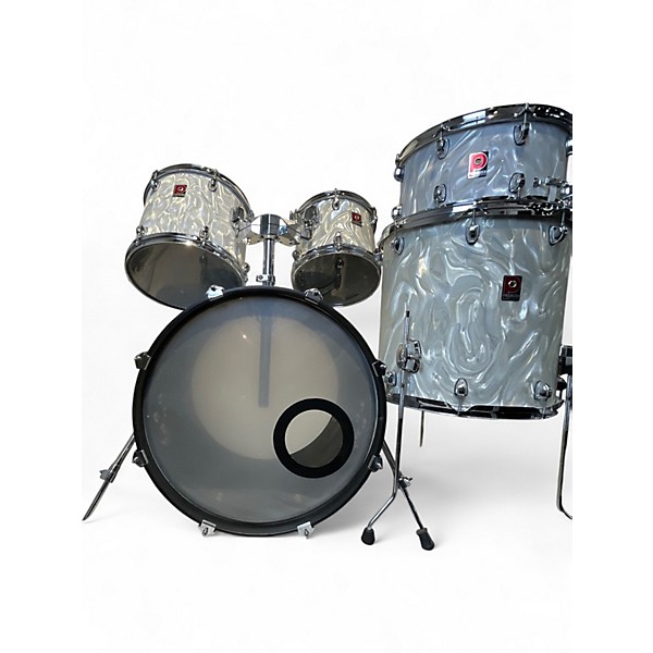 Used Premier 5 Piece Artist Maple White Drum Kit