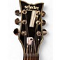Used Schecter Guitar Research Damien Elite Solo See-Thru Black Solid Body Electric Guitar