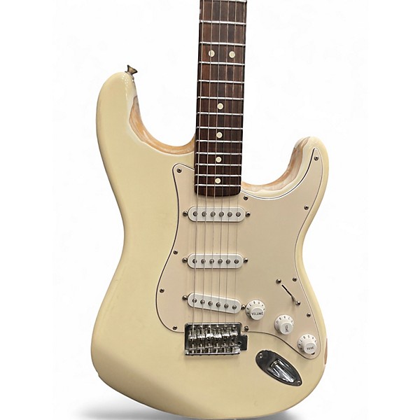 Used Fender Standard Stratocaster Olympic White Solid Body Electric Guitar