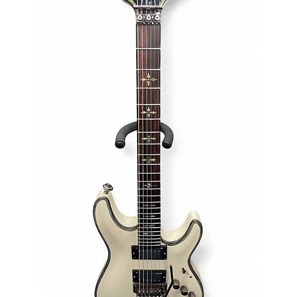Used Schecter Guitar Research Hellraiser C1 FR Antique White Solid Body Electric Guitar